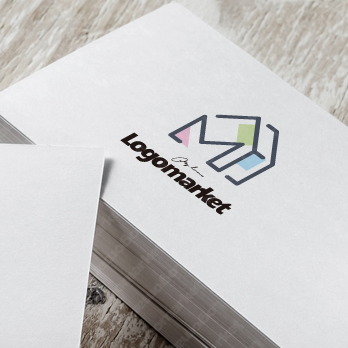 シンプルとラインと家のロゴ