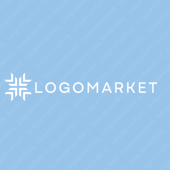 クロスとラインと交差のロゴ