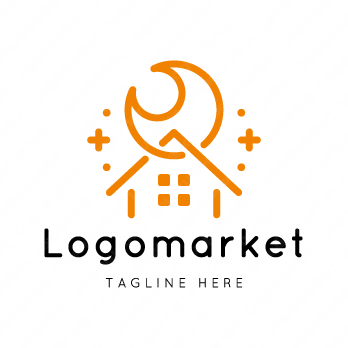 月と星と家のロゴ