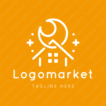 月と星と家のロゴ