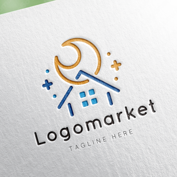 月と星と家のロゴ