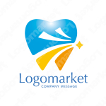 歯と輝きと清潔感のロゴ