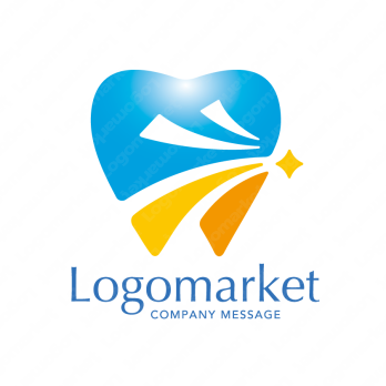 歯と輝きと清潔感のロゴ