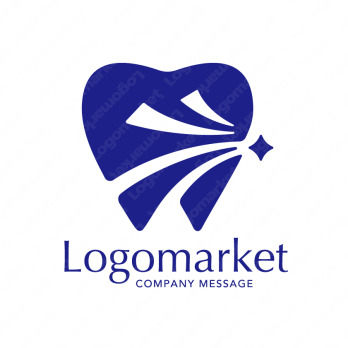 歯と輝きと清潔感のロゴ