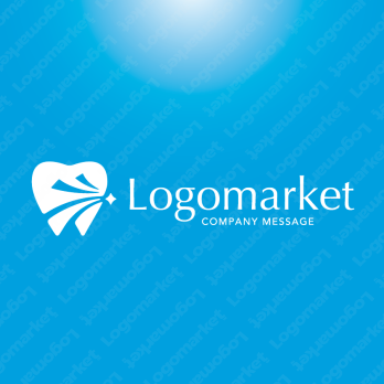 歯と輝きと清潔感のロゴ