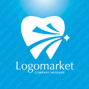 歯と輝きと清潔感のロゴ