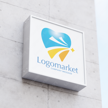 歯と輝きと清潔感のロゴ