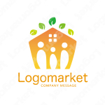 家族と温かみと成長のロゴ