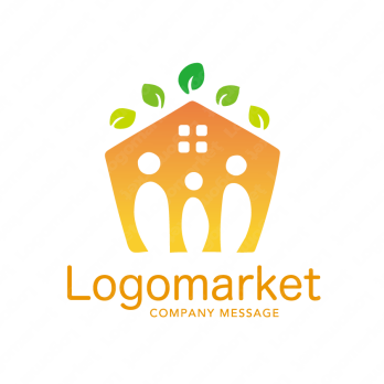 家族と温かみと成長のロゴ