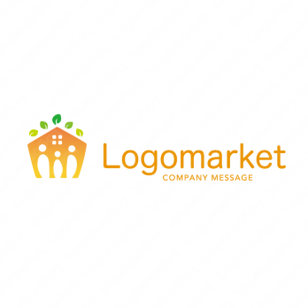 家族と温かみと成長のロゴ