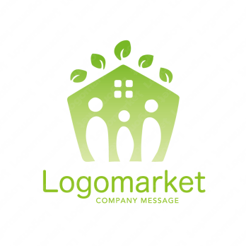 家族と温かみと成長のロゴ