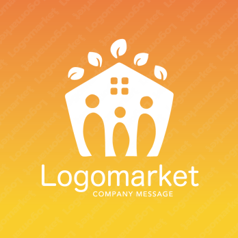 家族と温かみと成長のロゴ