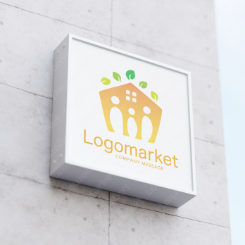 家族と温かみと成長のロゴ