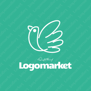 優しいと手描き風と安心感のロゴ