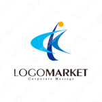 Kとストレッチと人のロゴ