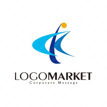 Kとストレッチと人のロゴ