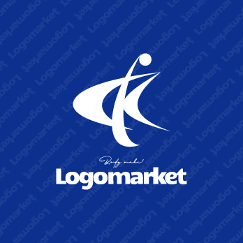 Kとストレッチと人のロゴ