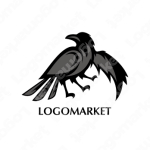 カラスと神話と日本のロゴ