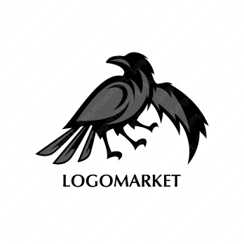 カラスと神話と日本のロゴ