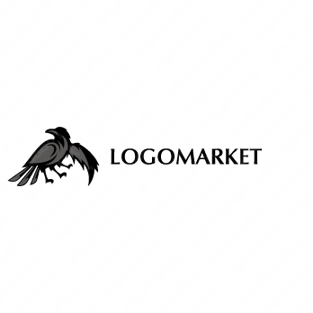 カラスと神話と日本のロゴ