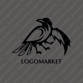 カラスと神話と日本のロゴ