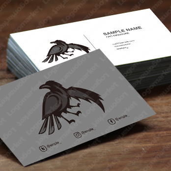 カラスと神話と日本のロゴ