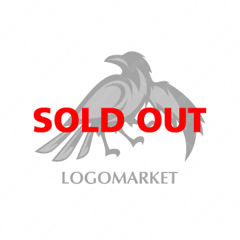 カラスと神話と日本のロゴ