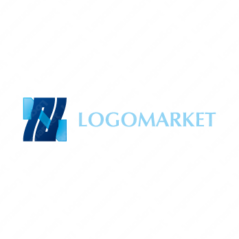 Nと重なりとモノグラムのロゴ