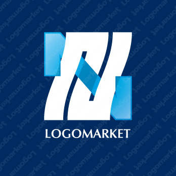 Nと重なりとモノグラムのロゴ