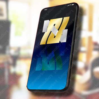 Nと重なりとモノグラムのロゴ