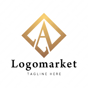 Aとaと菱形のロゴ
