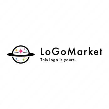 惑星と輝きと可能性のロゴ