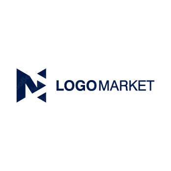 Nと三角とシンプルのロゴ