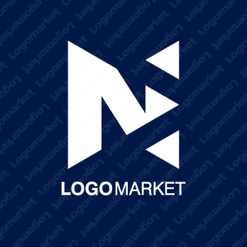 Nと三角とシンプルのロゴ