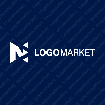 Nと三角とシンプルのロゴ