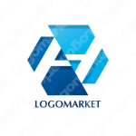 Hと六角形とシャープのロゴ