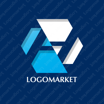 Hと六角形とシャープのロゴ