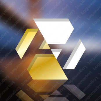 Hと六角形とシャープのロゴ