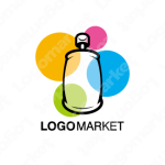 塗装とスプレー缶とインクのロゴ