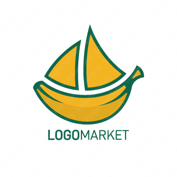 海とボートとシップのロゴ