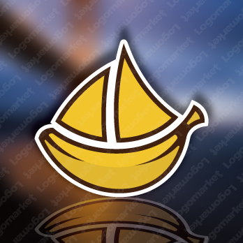 海とボートとシップのロゴ