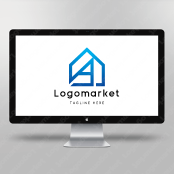 Aと家と五角形のロゴ