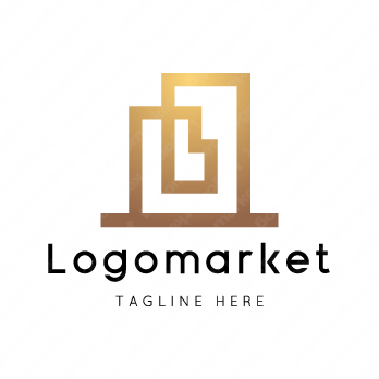 Bとビルと街のロゴ