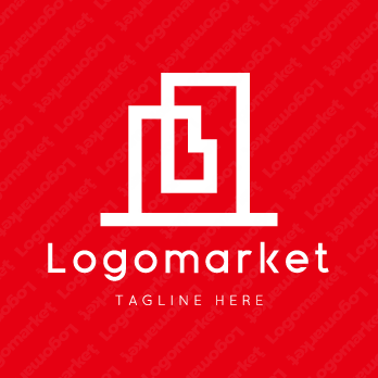 Bとビルと街のロゴ