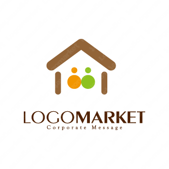 漢字とミニマルと人のロゴ