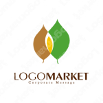 葉っぱと希望と信頼関係のロゴ