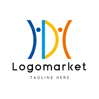 Dとdと人のロゴ