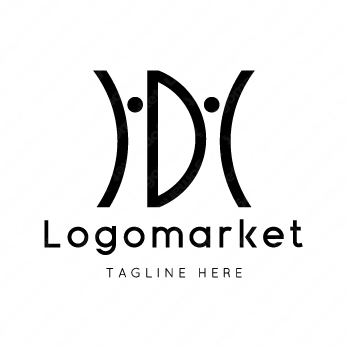 Dとdと人のロゴ