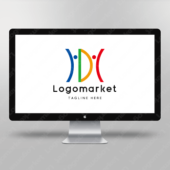 Dとdと人のロゴ