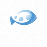 魚と泡と海のロゴ
